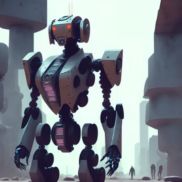 Futuristic Robot, Generative AI Illustration