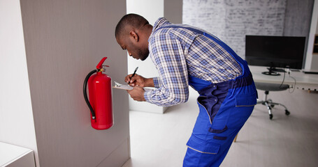 Checking Fire Extinguisher