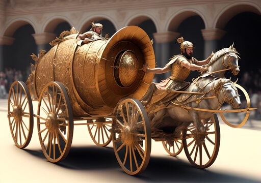 Roman Chariot, Generative AI Illustration