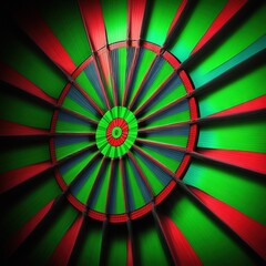  a green, red, and black background with a circular design in the center of the image, with a red center in the middle.  generative ai