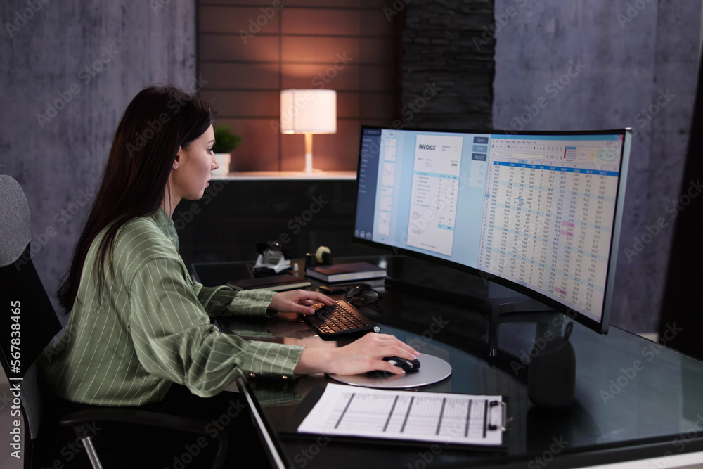 Poster account manager in office coding medical