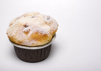 Muffins on a white background