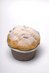 Muffins on a white background