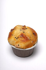Muffins on a white background