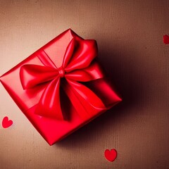 Valentine day background with gift box