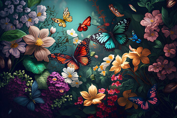 Butterflies garden
