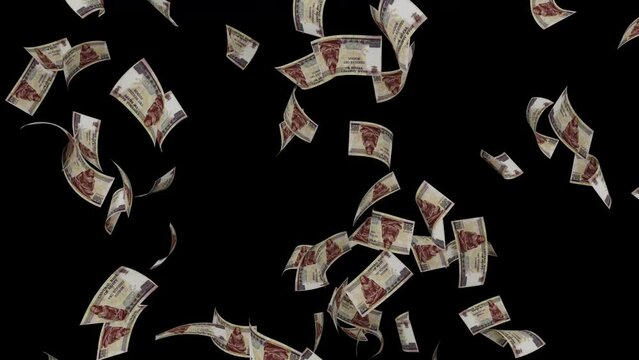 Egyptian money Flying 200 pound, rain money black screen
