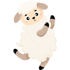 Cute happy sheep