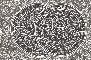 Naklejka premium Illustration of abstract Islamic graphic pattern, using Generative AI