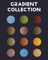 Set of bright gradients 2023. Vector illustration