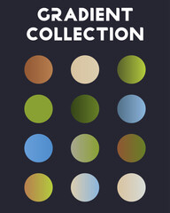 Set of bright gradients 2023. Vector illustration