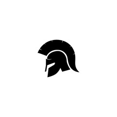 Knight helmet vector illustration for an icon, symbol or logo. knight flat logo gladiator  