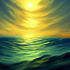 Obraz premium sunset over the sea