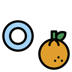 o lowercase orange letter alphabet