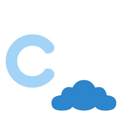 c lowercase cloud letter alphabet