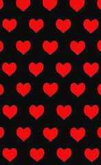 Naklejka na ściany i meble Background, pattern with red hearts
