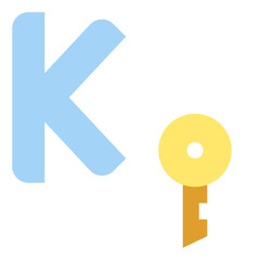 k capital letter alphabet kite