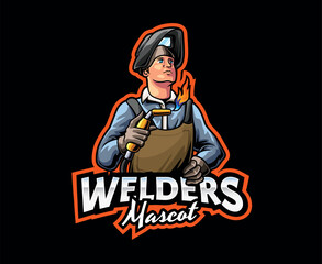 Welder Mascot Logo Design