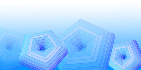 Digital futuristic minimal web background. 3d render illustration