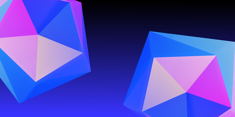 Star shape digital web background. 3d render illustration