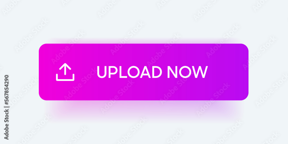 Poster 3D upload download button icon. Upload icon. Down arrow bottom side symbol. Click here button. Save cloud icon push button for UI UX, website, mobile application.