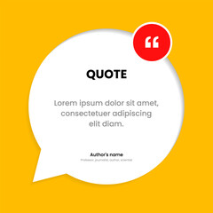 3D bubble testimonial banner, quote, infographic. Social media post template designs for quotes. Empty speech bubbles, quote bubbles and text box. Vector Illustration EPS10.