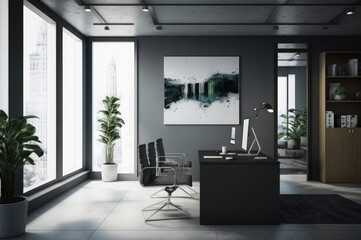 Fototapeta na wymiar Amazing office modern interieur- modernes büro mit design orientiertem Interieur