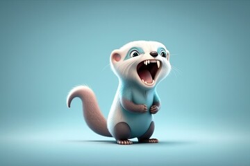 Cute Cartoon Ferret Character Generative