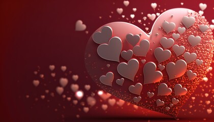 Valentine Heart Decorative Background