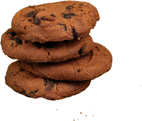 Stack of Cookie with Chocolate Chips - Isolated