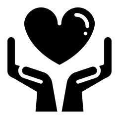 Obraz premium attention charity hands heart love