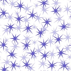 Decorative seamless pattern with blue stars 