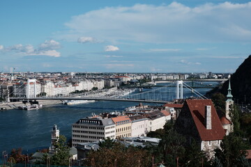 view of the budapest city with the river