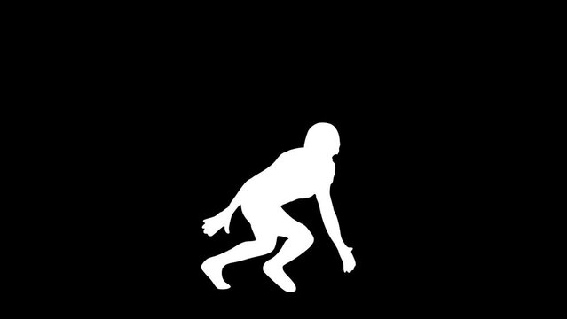American Football Player Silhouette 1