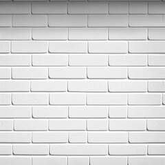 Fototapeta na wymiar Panoramic background of wide white brick wall texture. close covering plaster Generativ AI