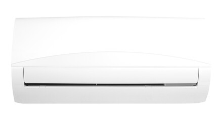 White air conditioner on a transparent background. The concept of installing, cleaning and...