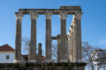 Obraz premium The Roman Temple of Evora dedicated to Diana