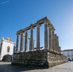 The Roman Temple of Evora dedicated to Diana