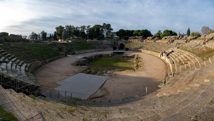 The Roman Amphitheater of Merida, Spain