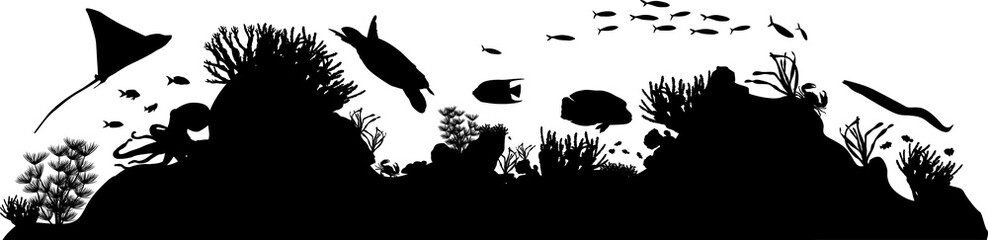 Ocean underwater silhouette © rexandpan