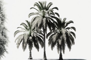 Obraz premium palm palms against a white backdrop. Generative AI