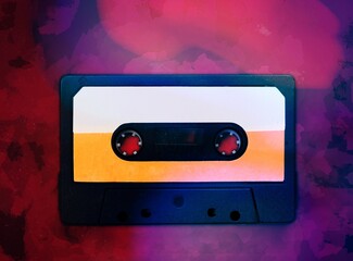 Retro compact audio cassette for recorder