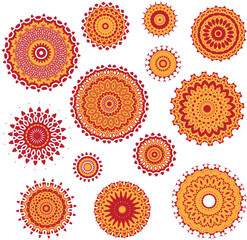 A set of decorative stars. Vector file for designs.