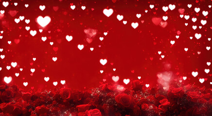 Valentine's Day Retro Background Textures - Bright and Bold Red Hearts Textures