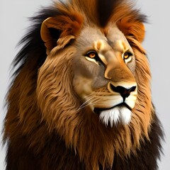 lion head portrait - obrazy, fototapety, plakaty
