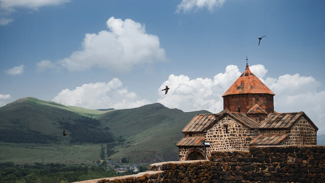 Sevanavank , a monastery on the northwestern shore of Lake Sevan, Geharkunik Province, Armenia