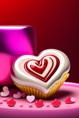 Valentine's day candy cream Heart shape. 