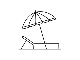 beach chair with umbrella. umbrella with drops. illustration of a umbrella. Beach umbrella vector and clip art