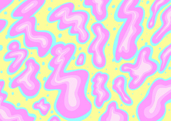 Ilustración fondo vintage retro psicodélica