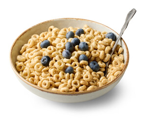 bowl of breakfast cereal rings